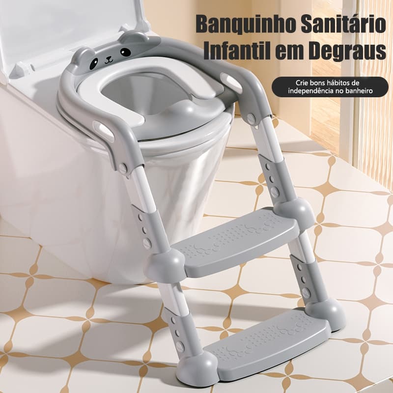 JOYA KID Assento Redutor Escadinha para Vaso Infantil Ajustável Base Antiderrapante