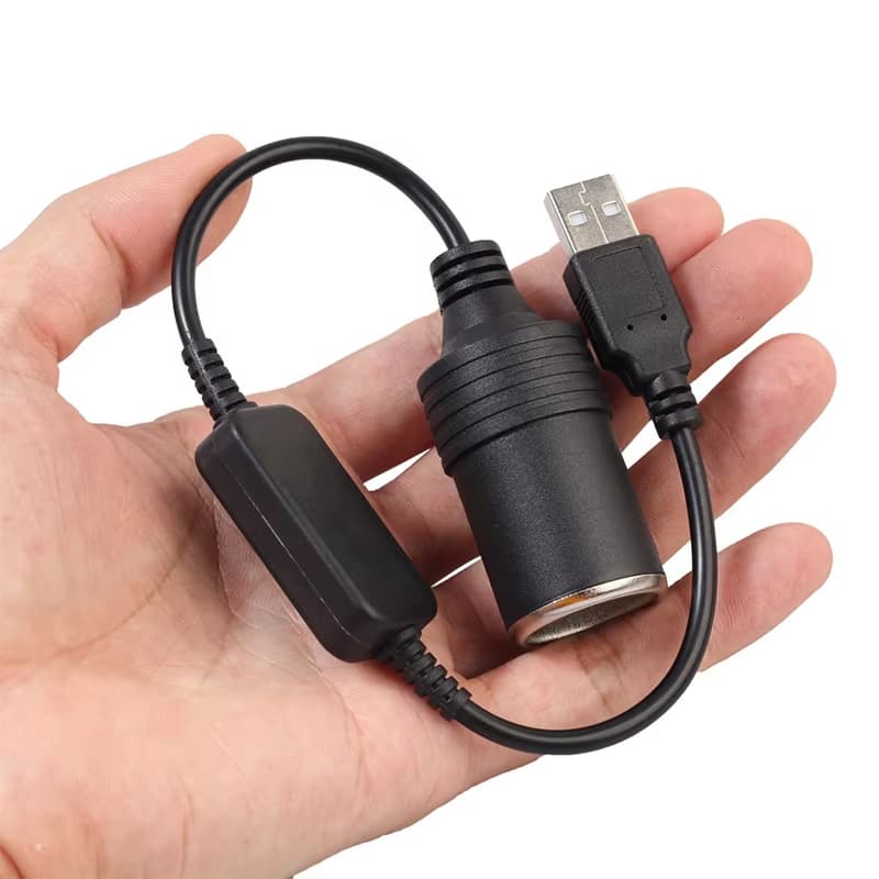 Adaptador De Acendedor De Cigarro USB Para Carro Cabo Adaptador De Alimentação 35cm 5 V Para 12 V