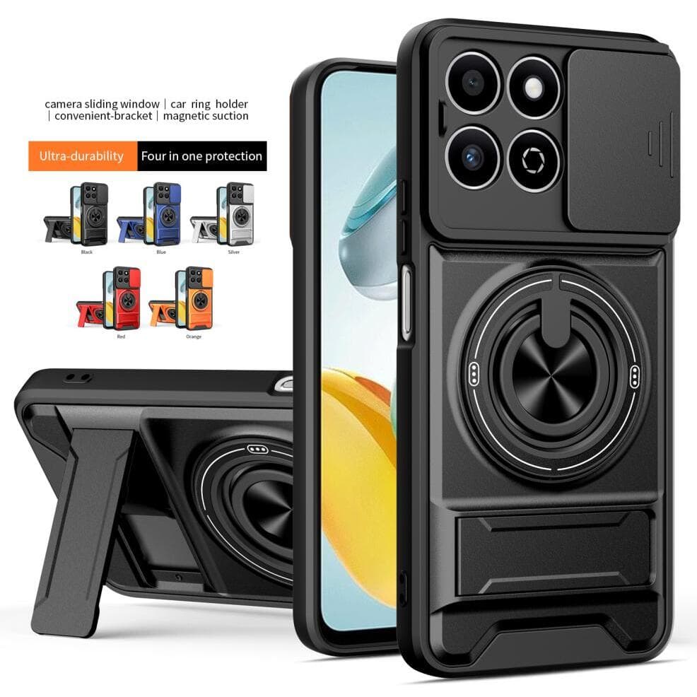 Honor X7D 5G 4G Caso Armadura À Prova De Choque Slide Caixa Magnética Suporte De Anel Proteção Para Câmera Capa Traseira