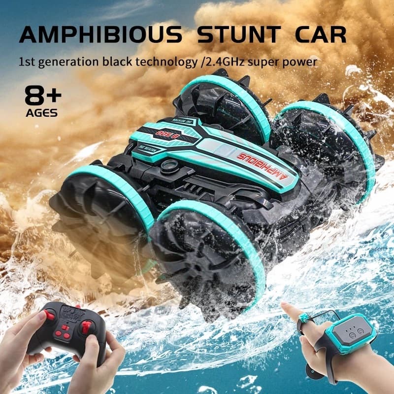 2.4G LAND & WATER RC Controle Remoto Carro Acrobático Anfíbio 2.4G 4WD