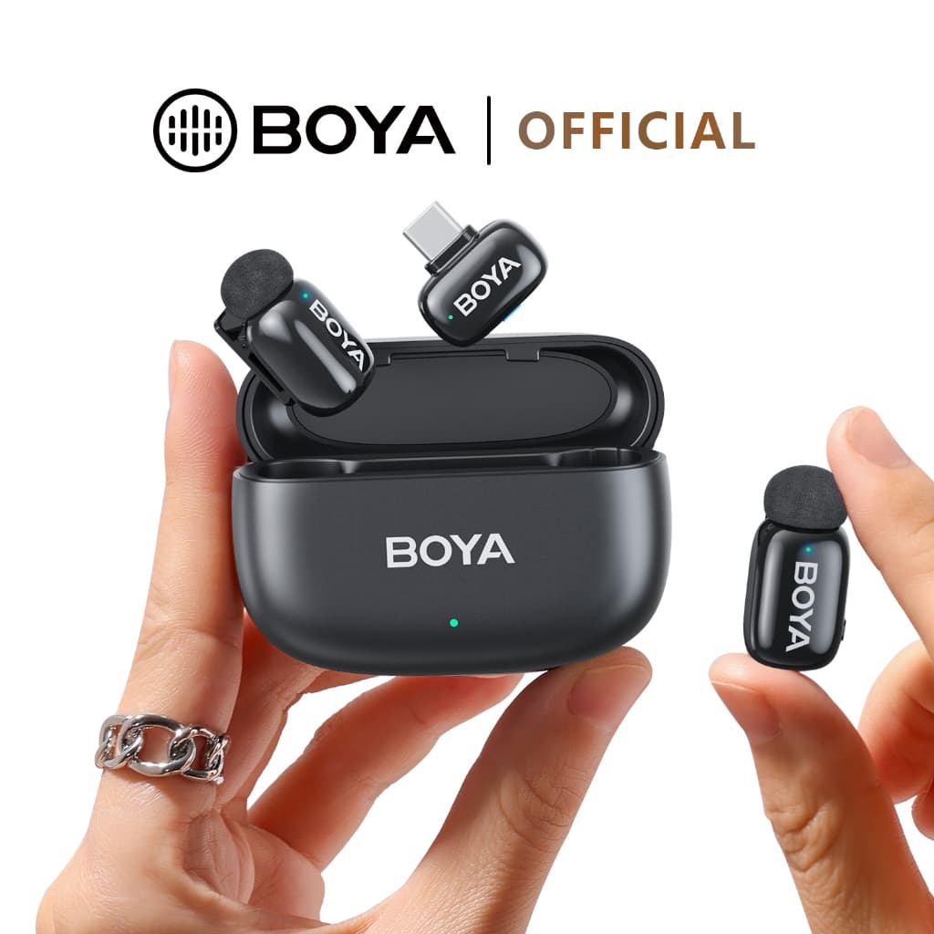 BOYA mini 2  microfone de lapela sem fio Cancelamento de Ruído por IA mini microfone Original