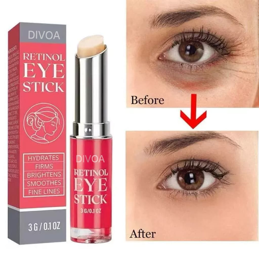 Bastão de Creme para Olhos com Retinol, Antirrugas, Hidratante e Reparador da Pele ao Redor dos Olhos