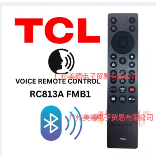 Controle Remoto De Voz TCL RC813A FMB1-Compatível Com C815 , P725 , C715 , P615 , S6500 E Mais TVs Inteligentes Android