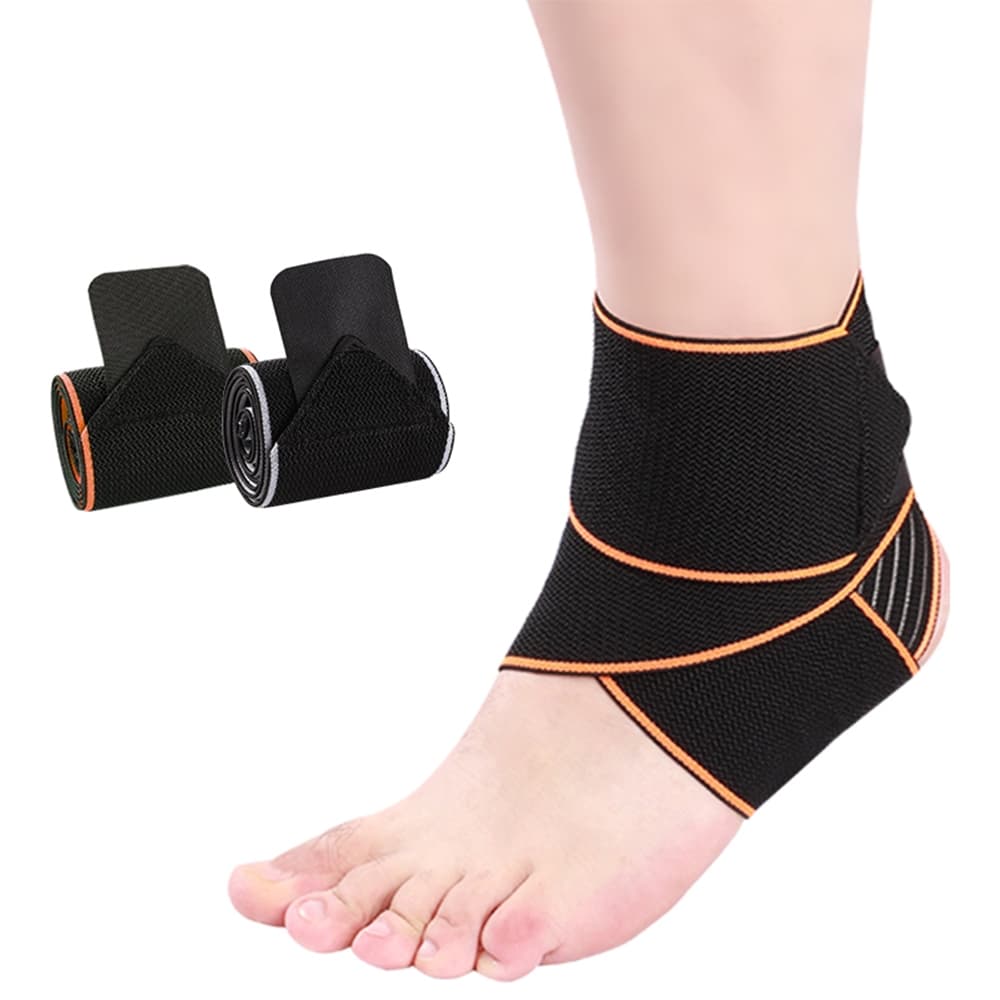 Manga De Compressão De Suporte De Tornozelo Esportivo , Alça Antiderrapante De silicone , Articulação Ajustável , Adequa