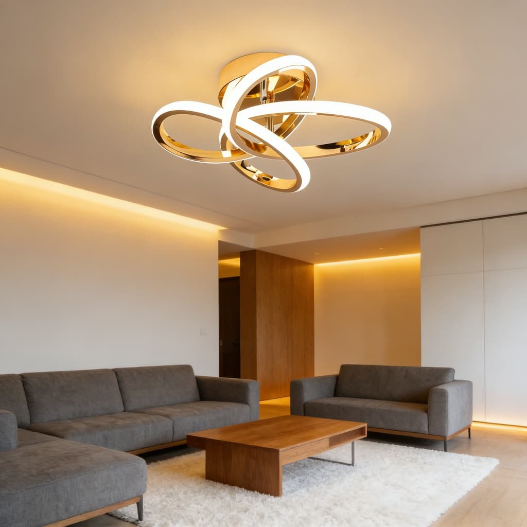 Iluminação de Teto Moderna | Design Circular LED | 3 Temperaturas de Luz | 30cm