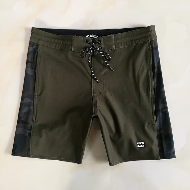 Shorts De Praia Masculinos – Calções De Verão Com Estampa Camuflada Verde Oliva E Secagem Rápida