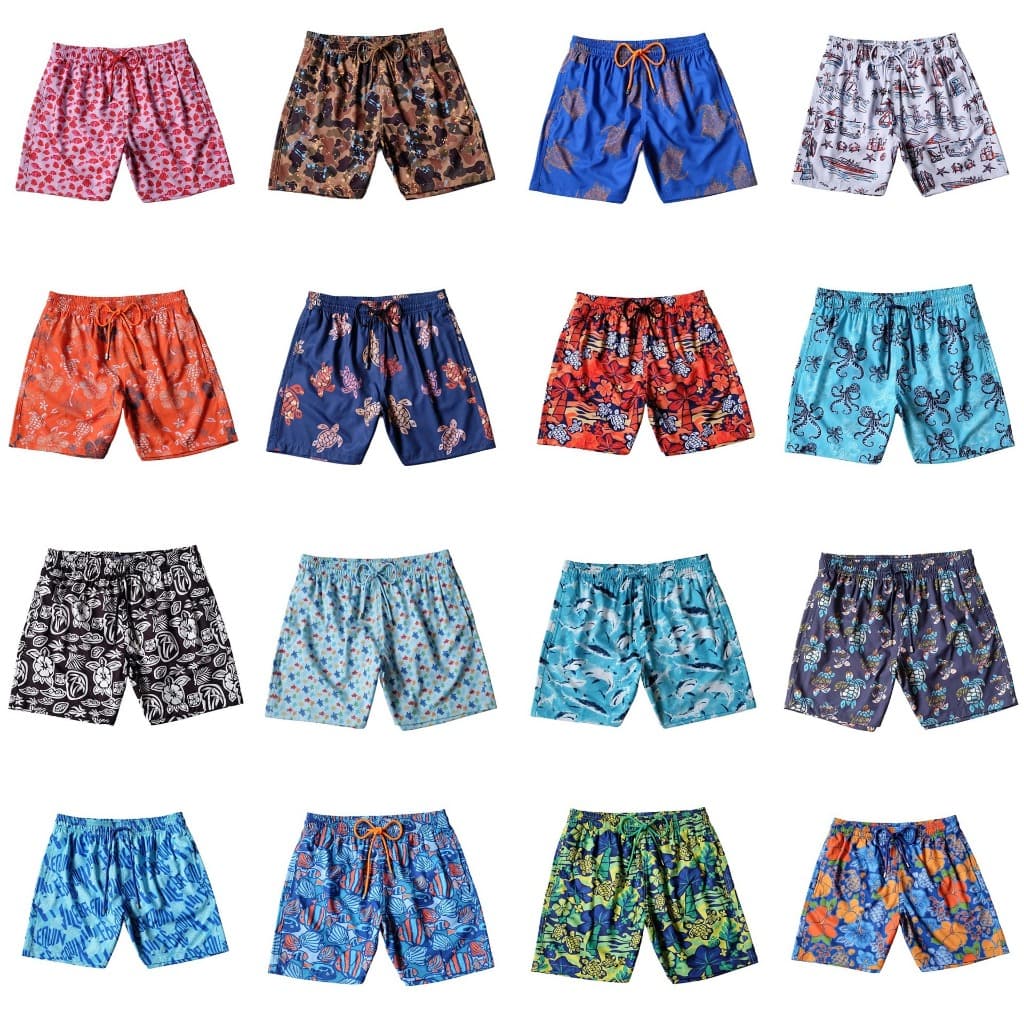 Calções De Banho Masculinos Com Estampa De Tubarão Turquesa , Secagem Rápida , Praia , Férias De Verão , Shorts Casuais