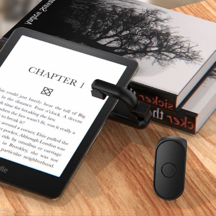 2-Em-1 Página Sem Fio Turner Clicker Leve E-book Gatilho Remoto Para Kindle Paperwhite
