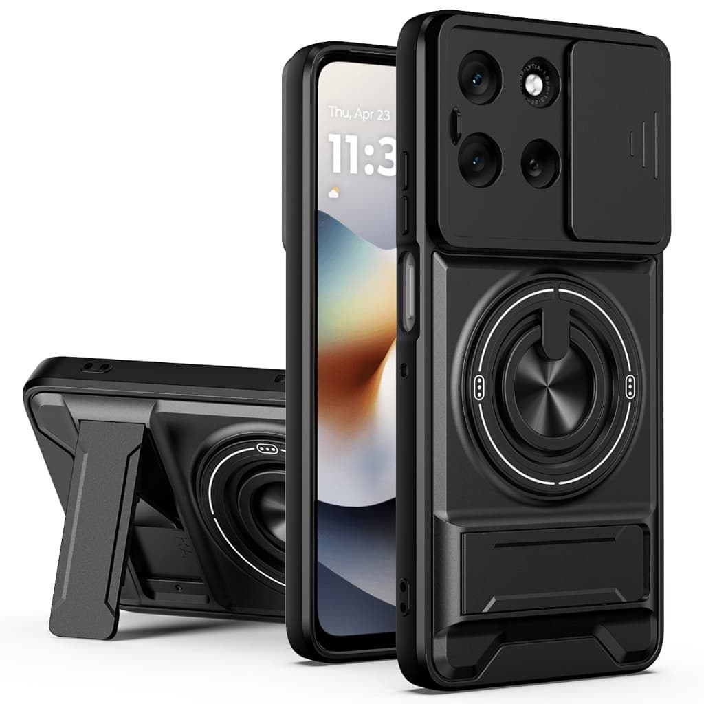 Capa Magnética Para Motorola Moto G56/G86 À Prova De Choque Com Proteção Da Função E Suporte Câmera
