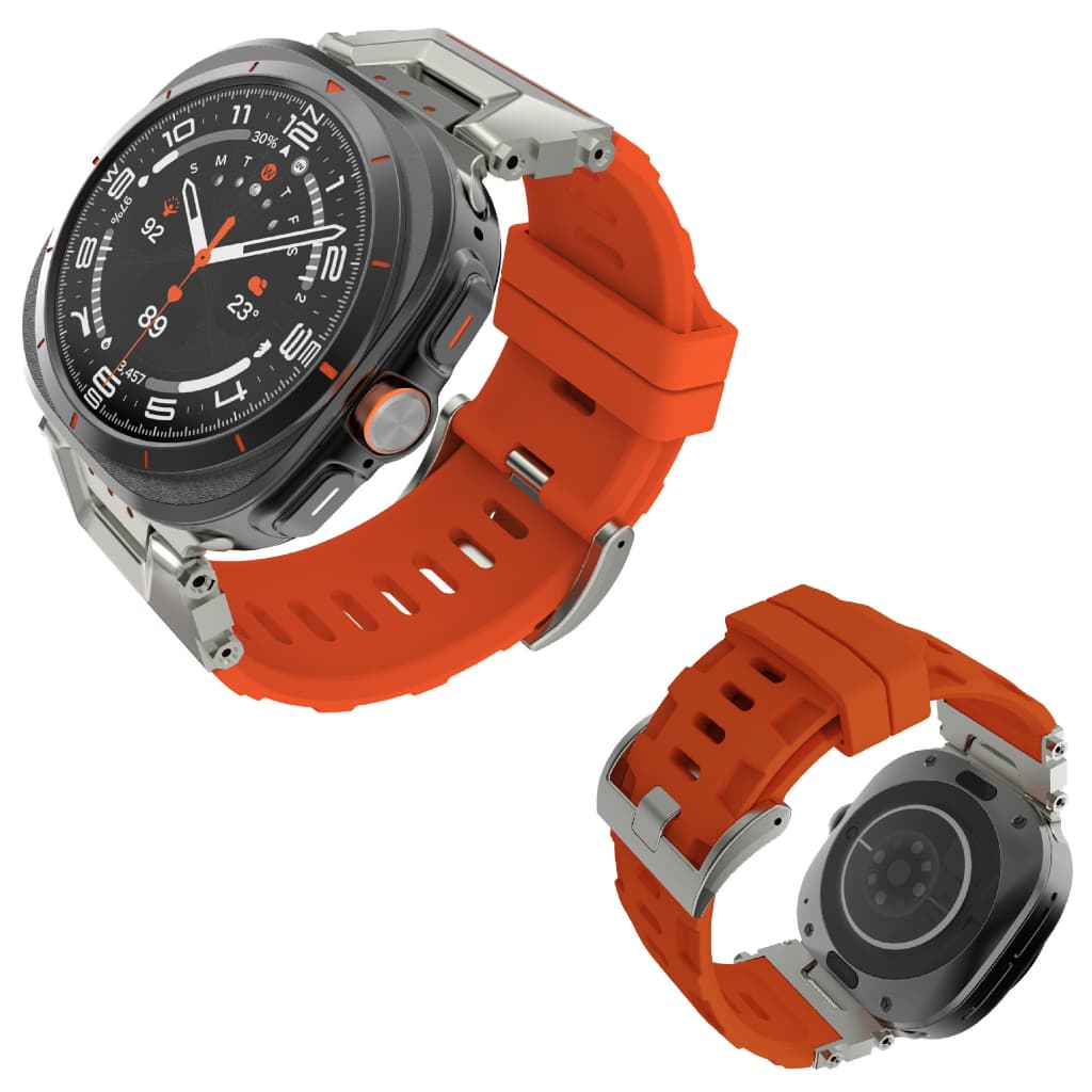 Pulseira De Silicone Para Samsug Galaxy Watch Ultra 2025 47mm Esportiva Masculina De Luxo 7 2026 Sem Lacunas Extremidade