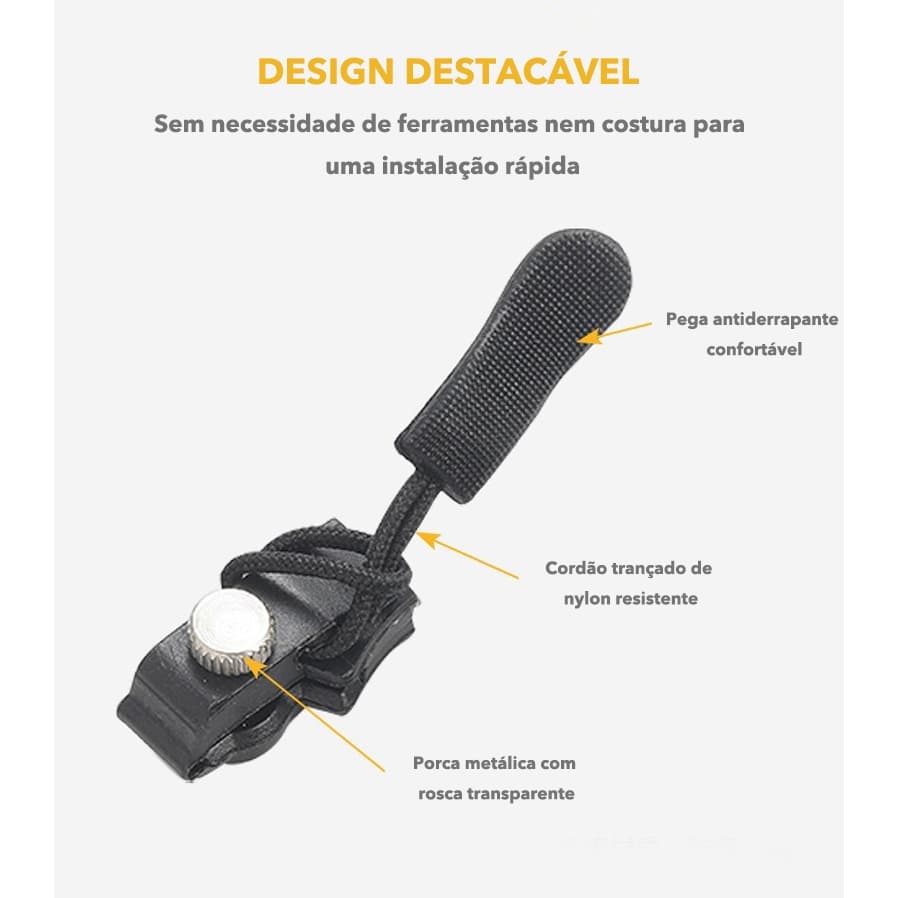 3/10pcs Zipper Reparo Instantâneo Destacável Reparador De Zíper Artefato De Removível