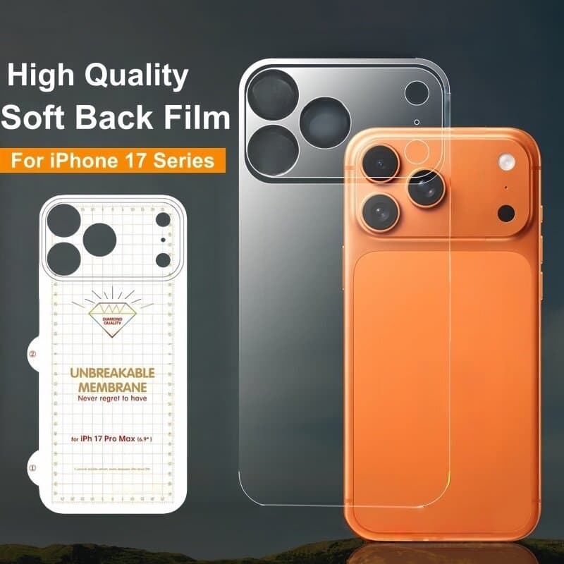 1-3 Pçs Cobertura Completa Diamante Hidrogel Filme Traseiro Para iPhone 17 Promax/17 Pro/17ar Macio Protetor Lente Da Câ