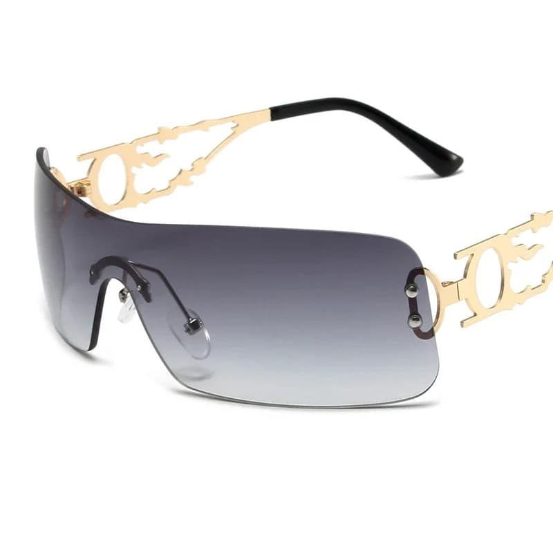Sem Aro Y2K Óculos De Sol Feminino Masculino Alta Qualidade Tendência Produto Rave Festa Festival Decoração Senhoras Uv4