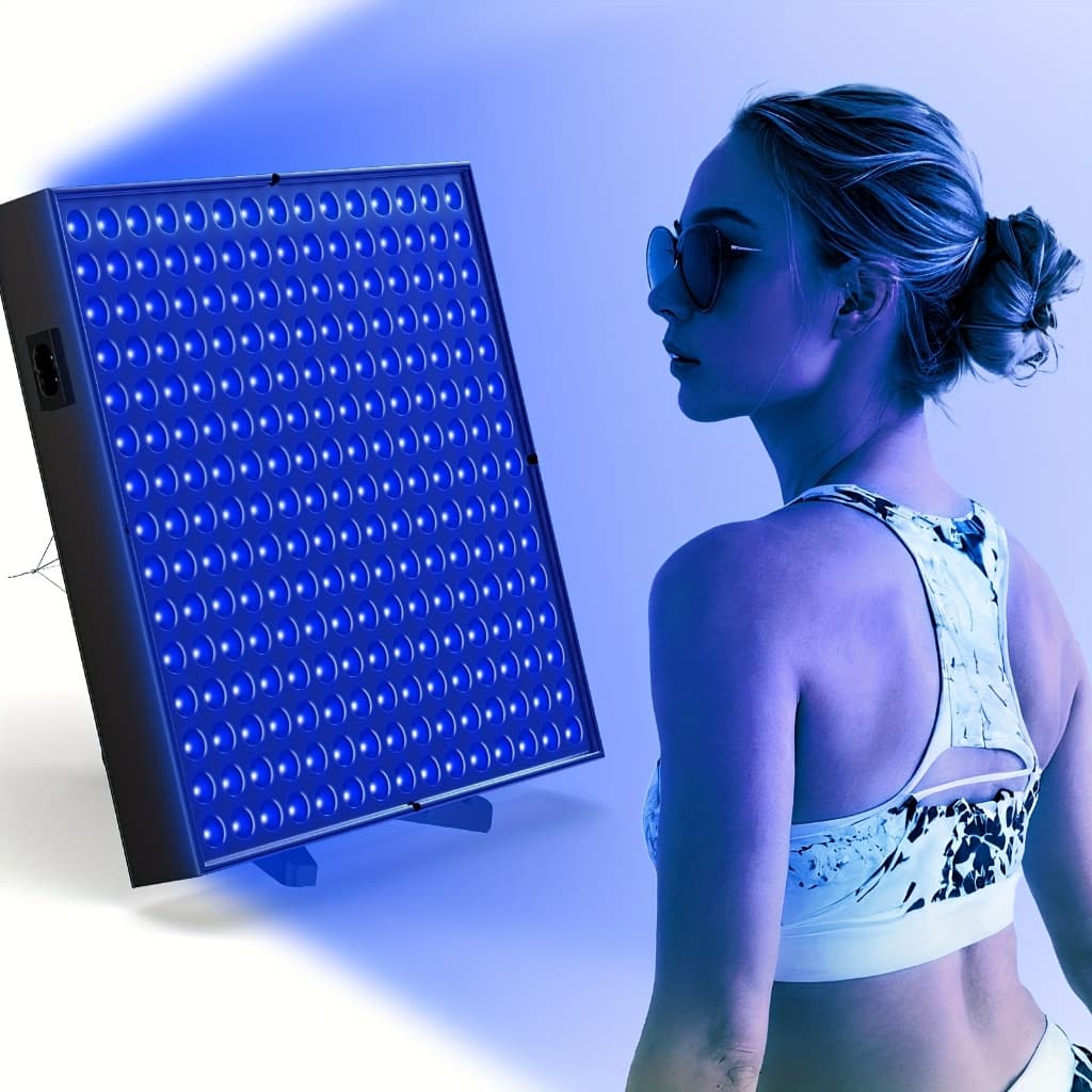 Lâmpada De Bronzeamento Para Casa Azul Doméstica De Corpo Inteiro Com Suporte Ajustável-225pcs LED Luz Sem Sol Portátil