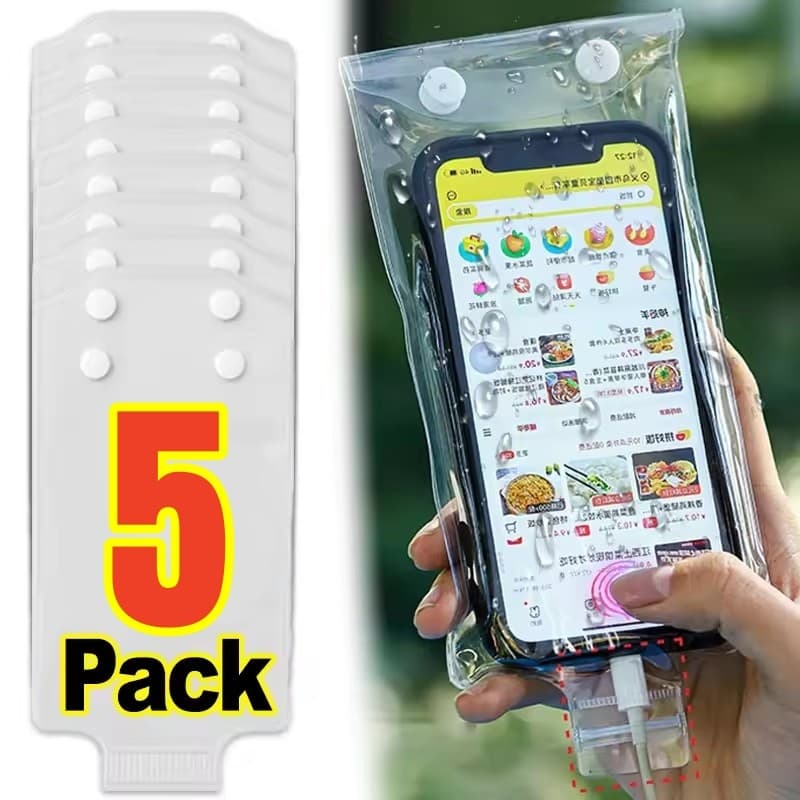 Quadro Fixo Entrega Homem À Prova De Chuva Capa Protetora Do Telefone Móvel-Acessórios Transparentes Dwaterproof Á