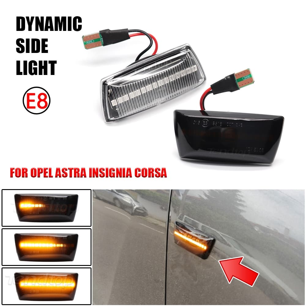 2Pçs LED Marcador Lateral Dinâmico Sequencial Da Luz De Sinalização De Giro Para Chevrolet Cruze Orlando Vectra Zafira
