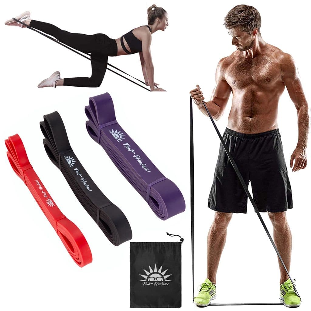 KIT 3 Individuais Fitness Super Band Elástico Extensor Funcional Exercício