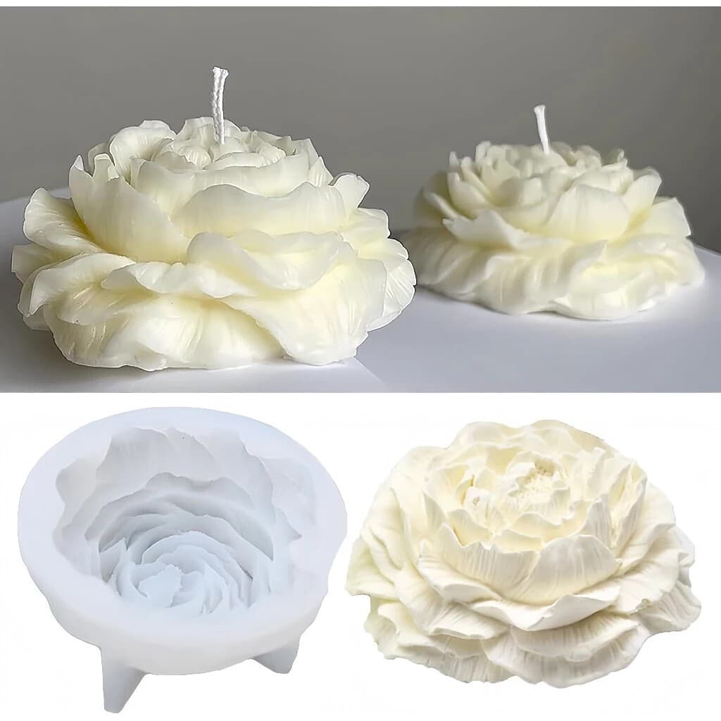 Molde de Silicone/jasmim/flor de cerejeira peônia 3D sabonete de bolo de flor de Chocolate, decoração de casa