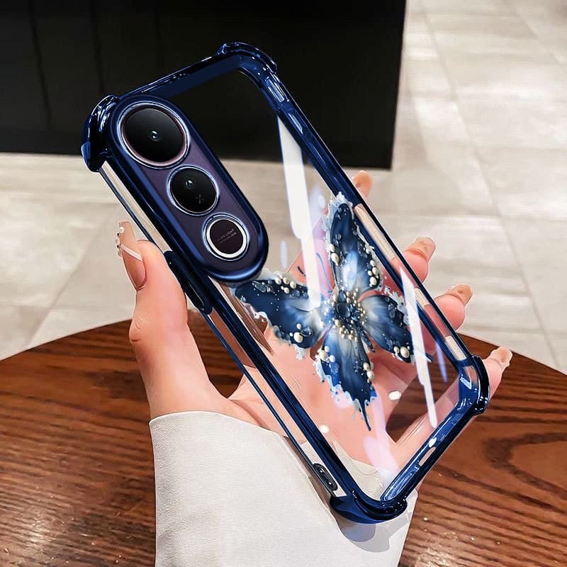 Capa VRQR Para Vivo V50 Lite 5G 4G V50E V40 4G 5G V40 Pro 5G Grande Borboleta Colorida À Prova De Choque Caso De Telefon