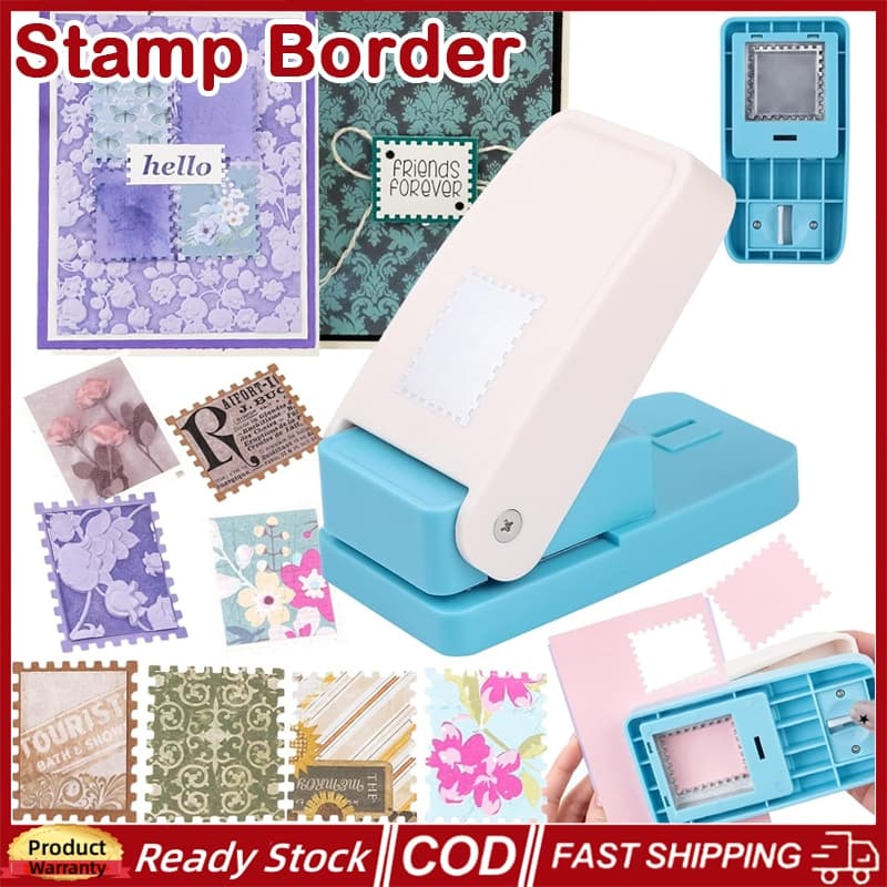 2 Pçs Nova Forma De Carimbo Artesanato Perfurador Máquina De Gravação Buraco Quadrado Dentado Embosser Artesanal Scrapbo