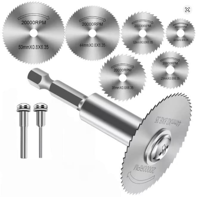 Kit  Disco Serra Circular Micro Retifica Furadeira Profissional 8 pcs