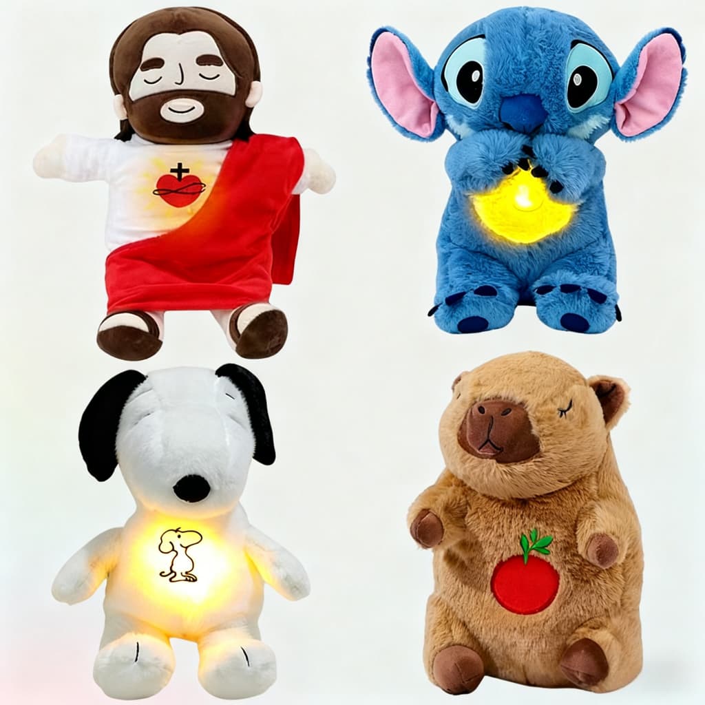 Pelúcia Que Respira Jesus Stitch Com Música Brilhante Para Acariciar E Aliviar a Ansiedade