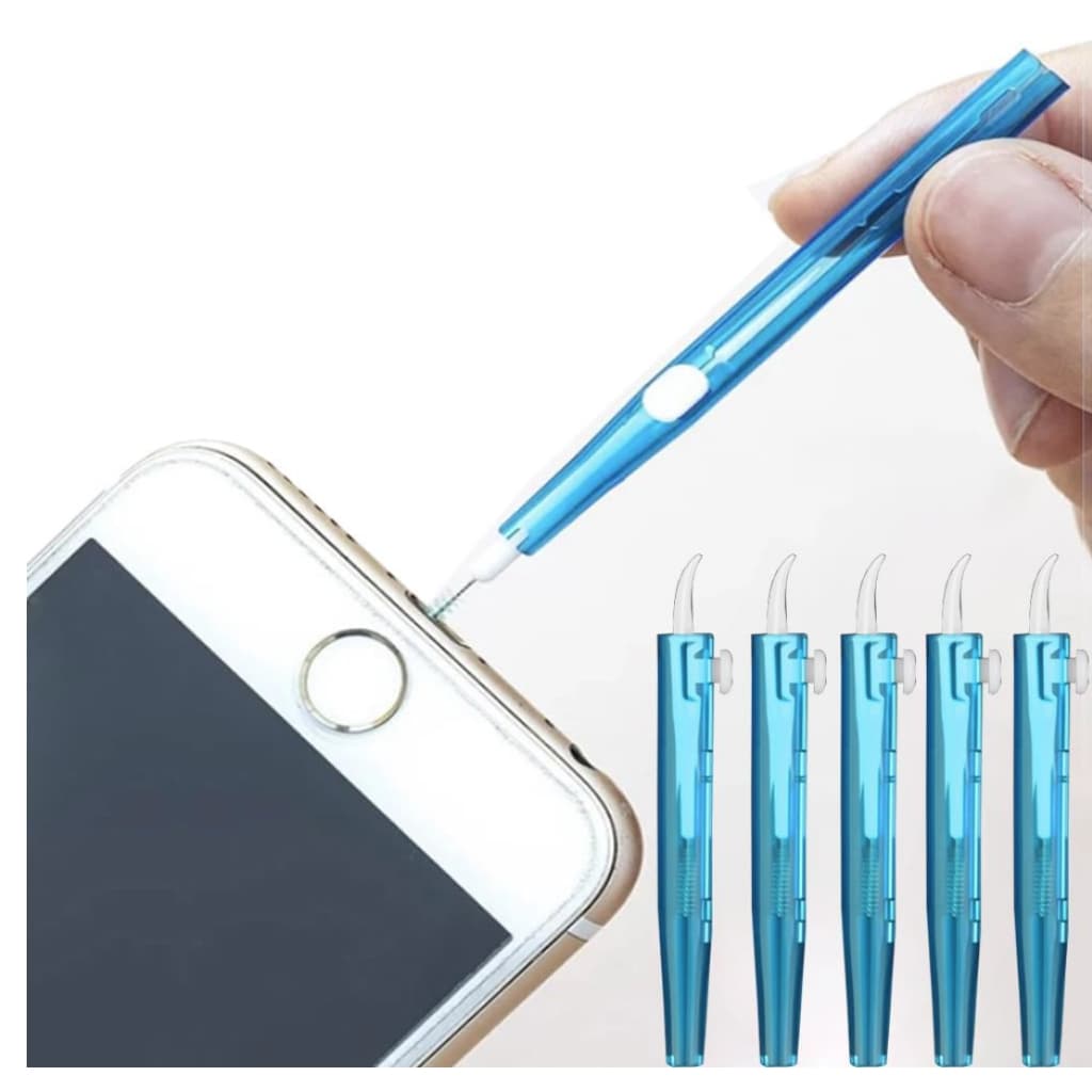 kit De Ferramentas De Limpeza De Porta De Carga De Telefone , Mini Limpador De Escovas Antientupimento Para Lente E Alto