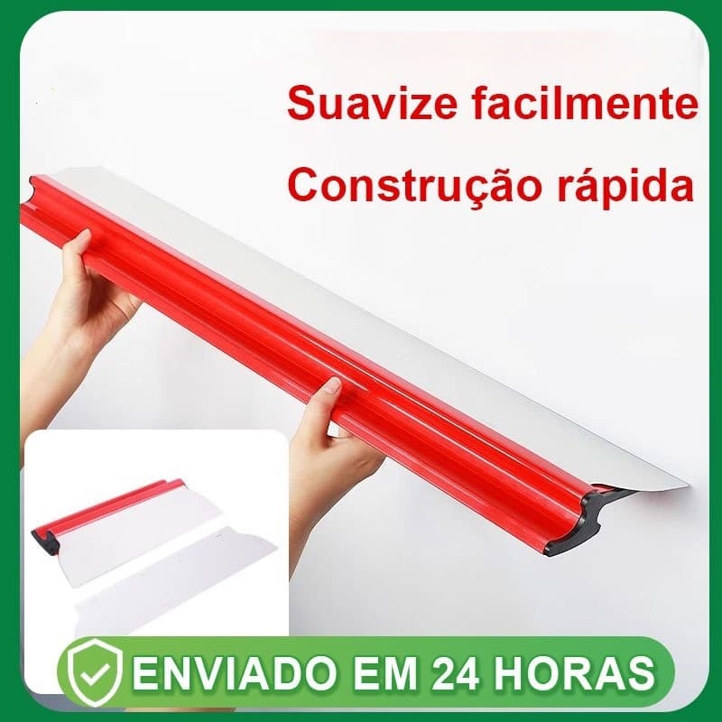 Desempenadeira Aço Inox Para Massa Corrida 40cm 60cm com Lâmina Flexível Lisa Para Massa Corrida com Troca de Lâmina