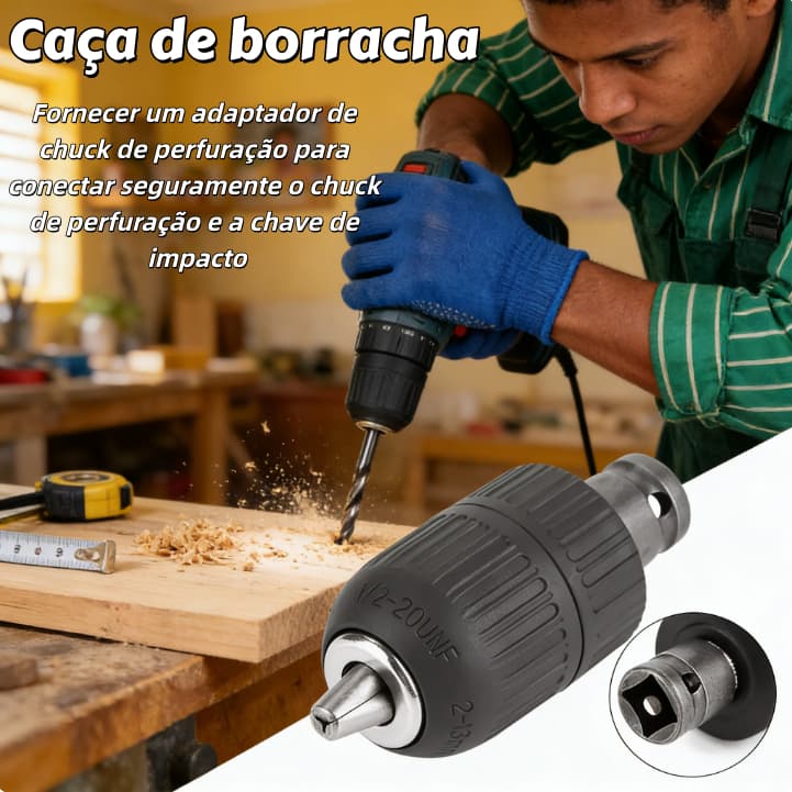 Adaptador P/ Chave De Impacto 1/2 Com Mandril Aperto Rápido