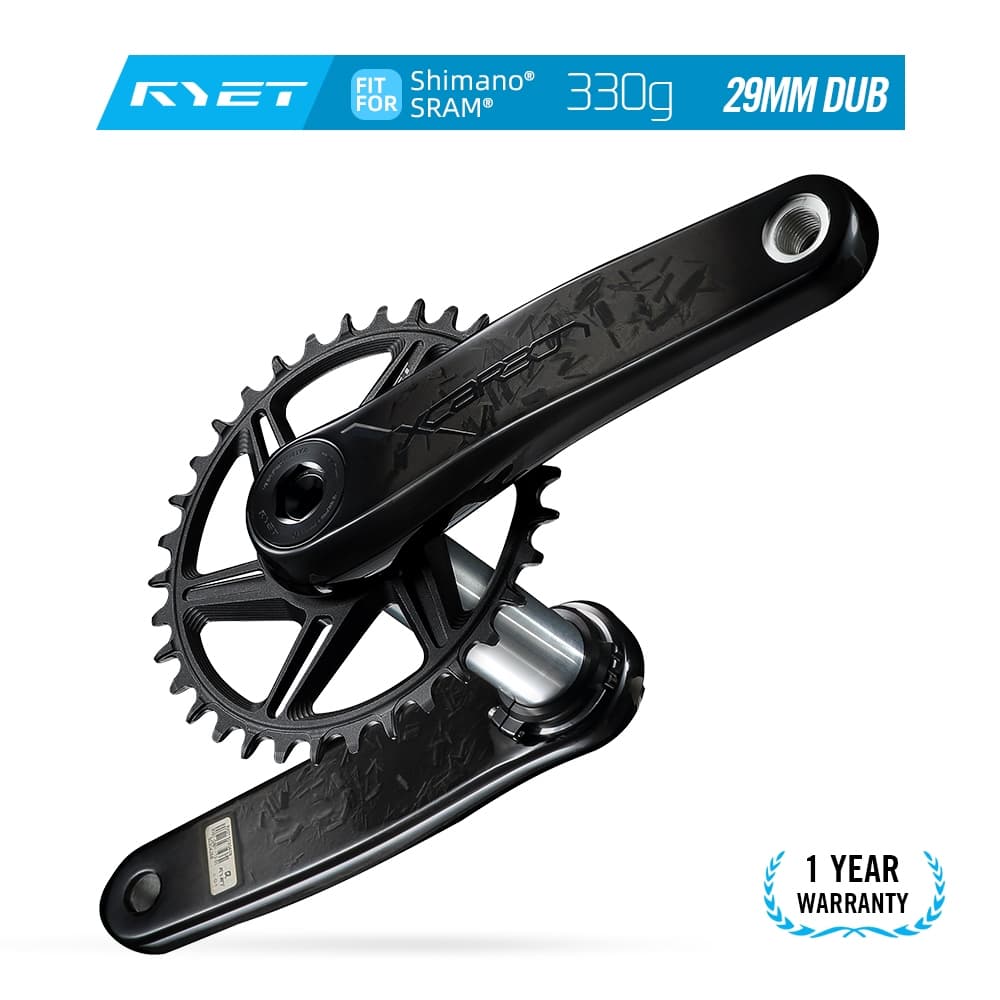 Pedaleiras RYET Carbon MTB Ultraleve 330g DUB 29mm Eixo 170mm 175mm Coroa De Montagem Direta Compatível Com 32T 34T Peça