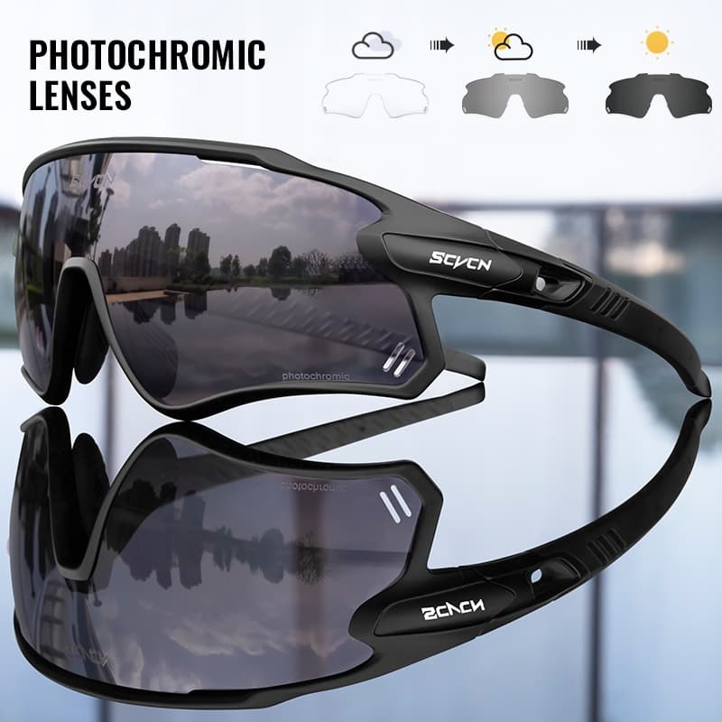 SCVCN Óculos Fotocromáticos Para Ciclismo UV400 De Sol Esportes Ao Ar Livre , Corrida , Homens E Mulheres