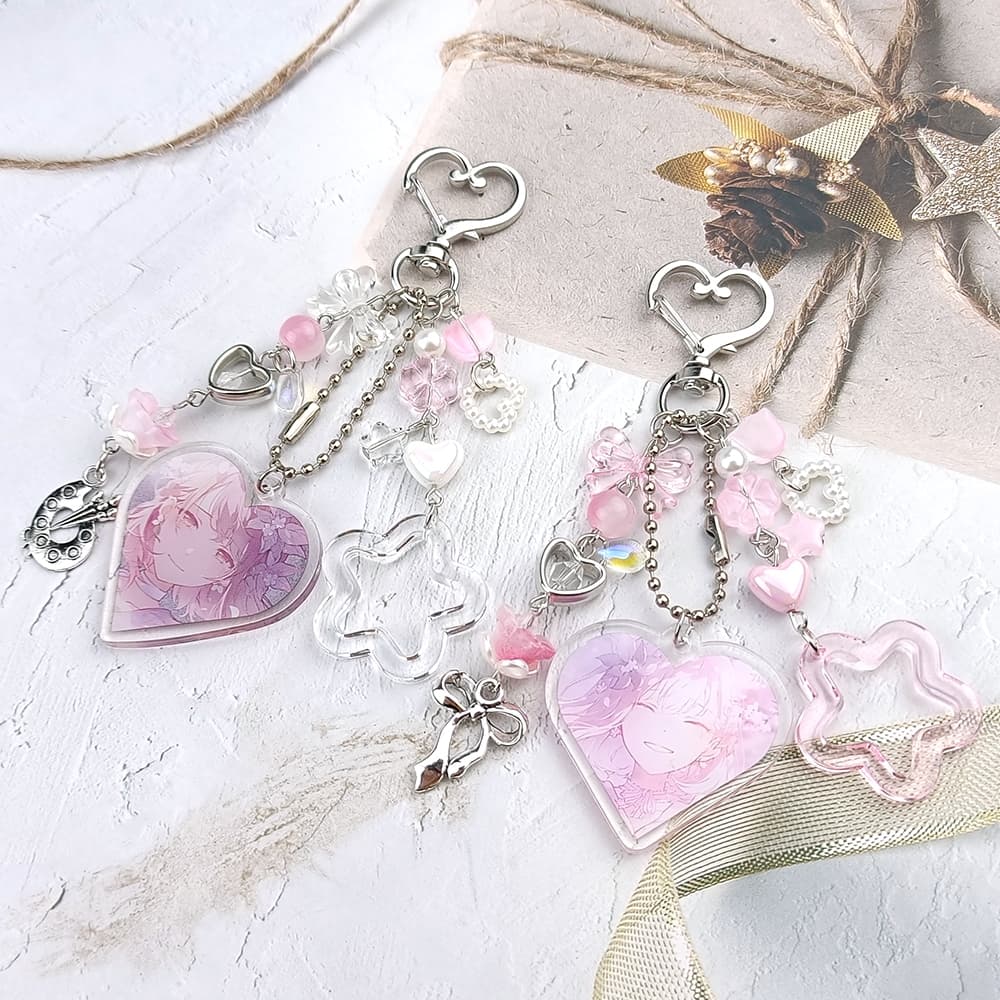 Projeto Sekai Mizuki E Ena Combinando Chaveiro Dos Desenhos Animados Coquete Conto De Fadas Lírio Do Vale Bolsa Pingente