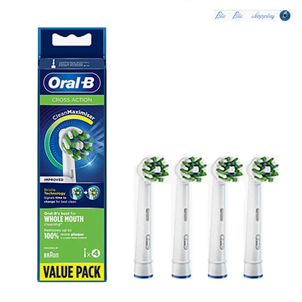 Oral b CleanMaximiser Tecnologia EB50 Cross Action Cabeça De Substituição De Escova De Dentes Elétrica , 4 E 10 Peças