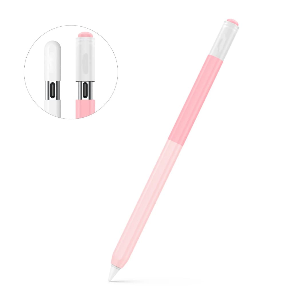 Capa MoKo Para Apple Pencil USB C , Suporte De Protetora De Lápis De Silicone De Cor Gradiente Compatível Com Fixação Ma