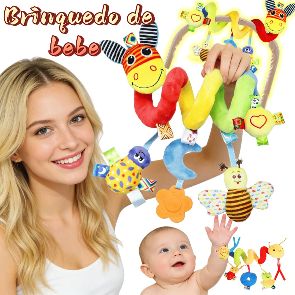 Brinquedo Mobile Carrinho Ber莽o Beb锚 0-36 meses Pendente Pel煤cia com Suspens茫o girafa Brinquedo Chocalho Infantil