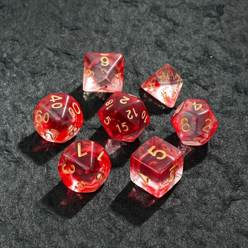 Jogo De Tabuleiro Camaleão De Duas Cores DND Dice Dragon and Earth Running Group Conjunto De Dados Acrílicos Multifaceta