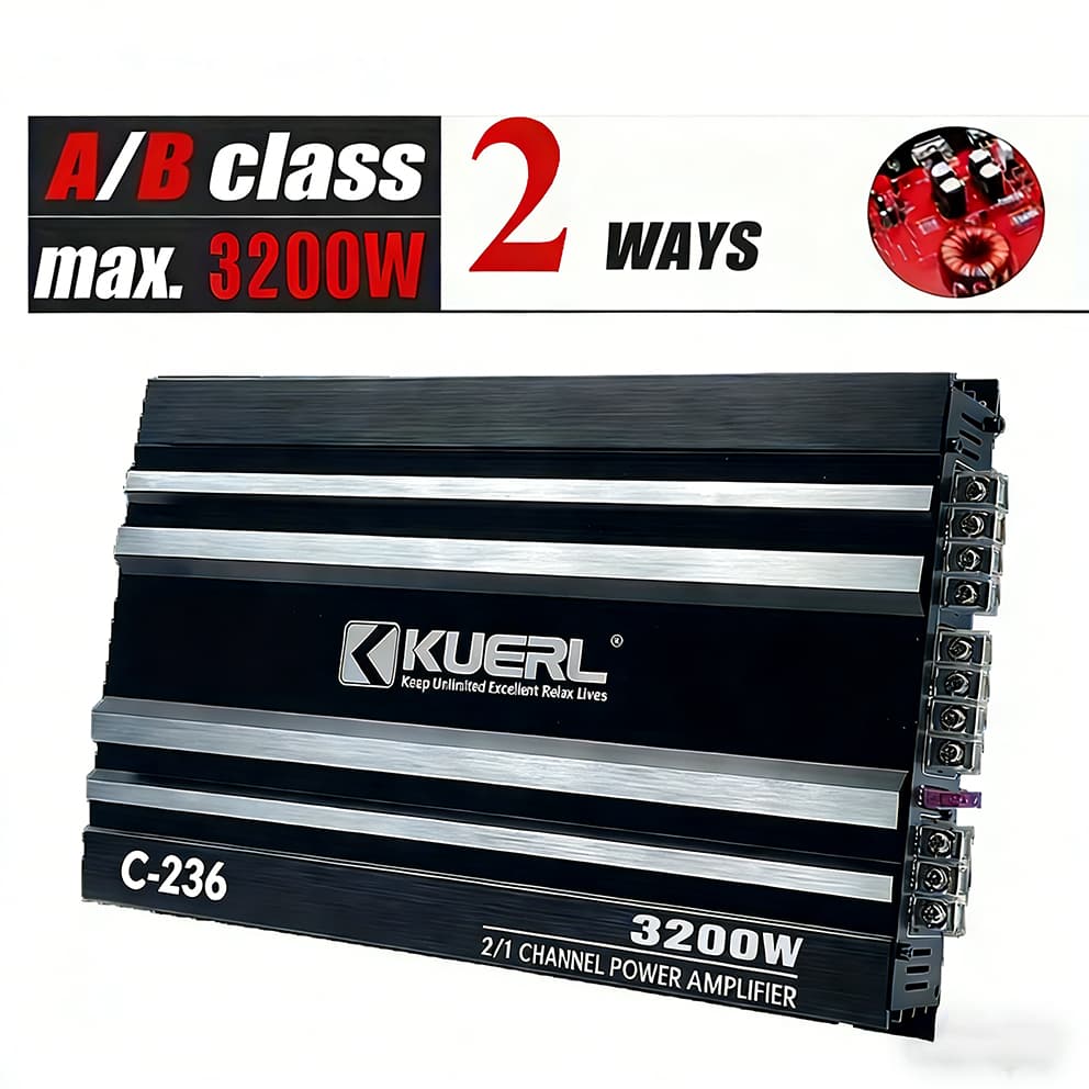 Amplificador de potência para carro de alta potência 3200W modificado de dois canais