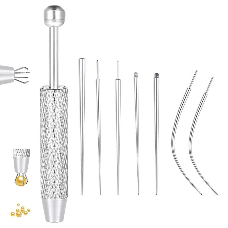 Ferramenta Aplicadora De Brincos Com Parte Traseira Plana Para Troca De Joias , Piercing De Bola Cônica , Kit De Corpora