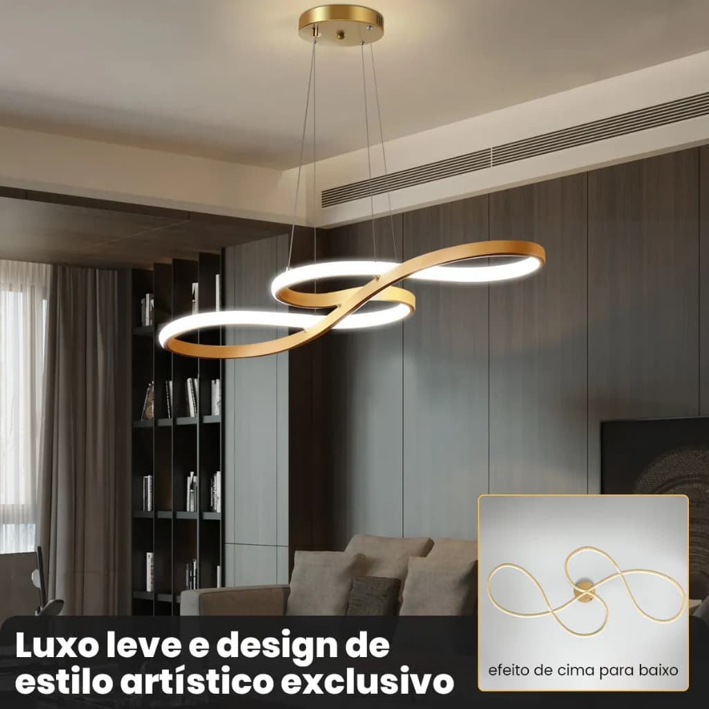 Luminária Pendente LED Com Notas Musicais , design Três Em Um Adequado Para Salas De Estar , Quartos E Escritórios , Est