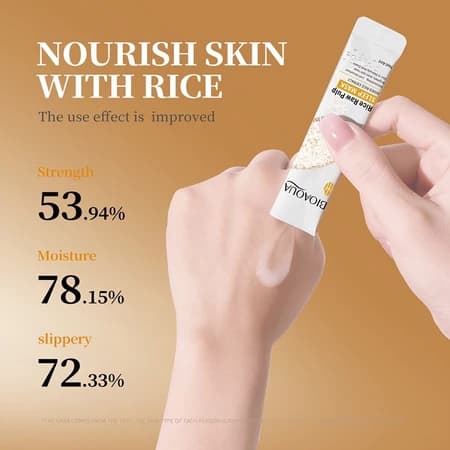 1/5/10peças Máscara Facial De Polpa Bruta De Arroz Para O Sono Hidratar Clareamento Brilhante 4ml/pcs
