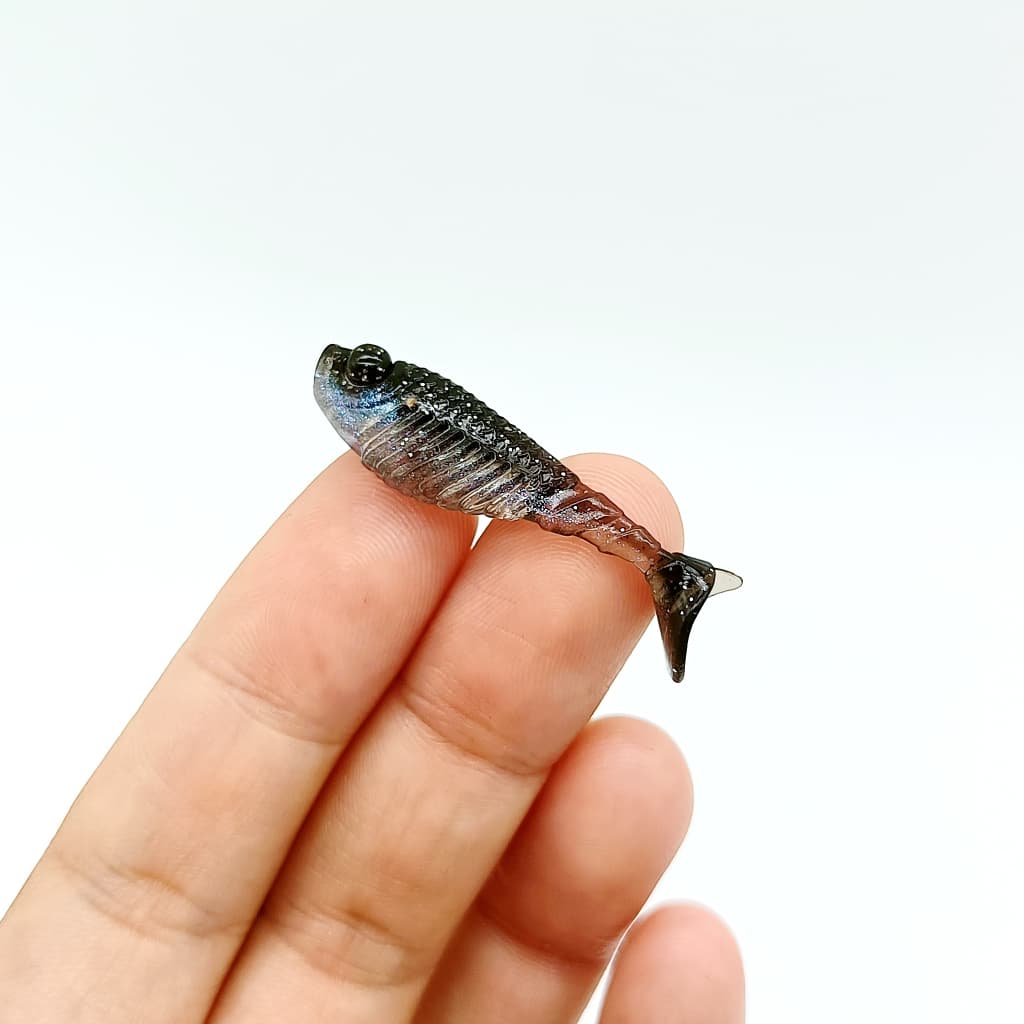 Dupladuoyu 20 Pcs Mini TPE Isca De Pesca Macia 0.8g/36mm Wobblers Artificiais Flutuantes Iscas Macias De Silicone Equipa