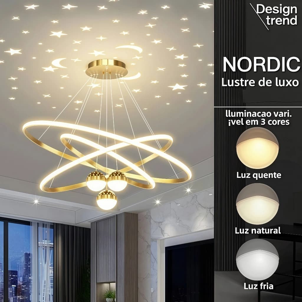 110V-220V 3 Cores Em 1 Luz Sala De Estar Lustre Cozinha Led Lâmpada Do Teto Nordic Moderno Decoração