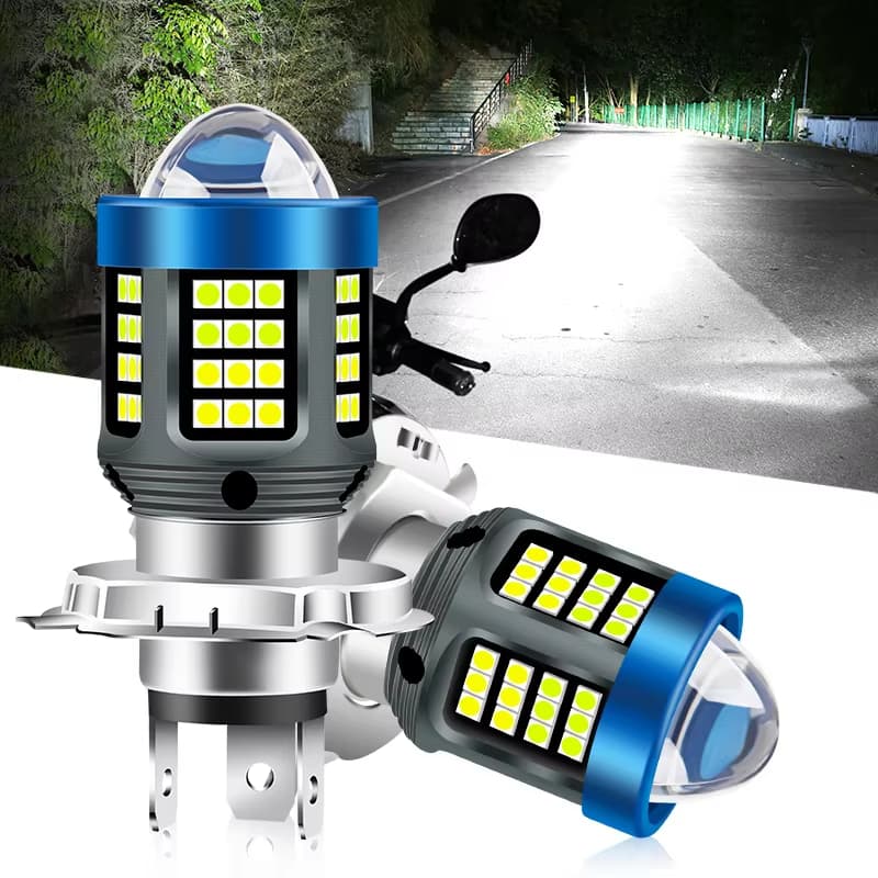 Lâmpada Farol Led Moto H4 Projetor 360º 6000k Motocicleta