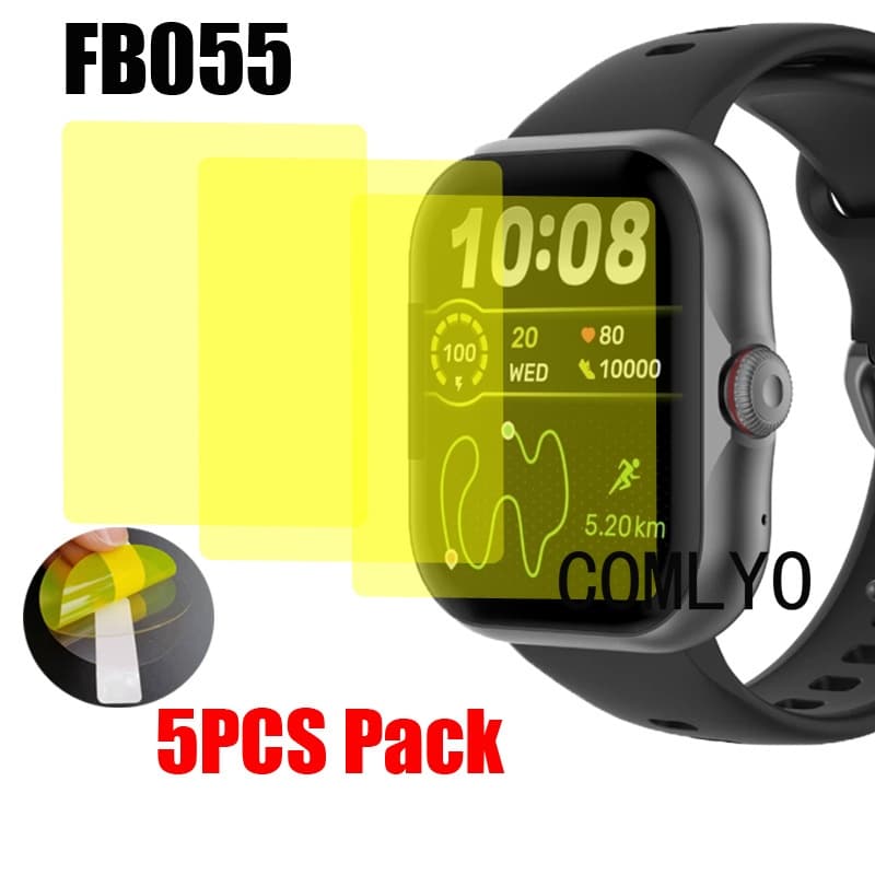 Para BETTDOW FB055 Protetor De Tela Capa De Smartwatch Relógio Inteligente HD TPU Filme