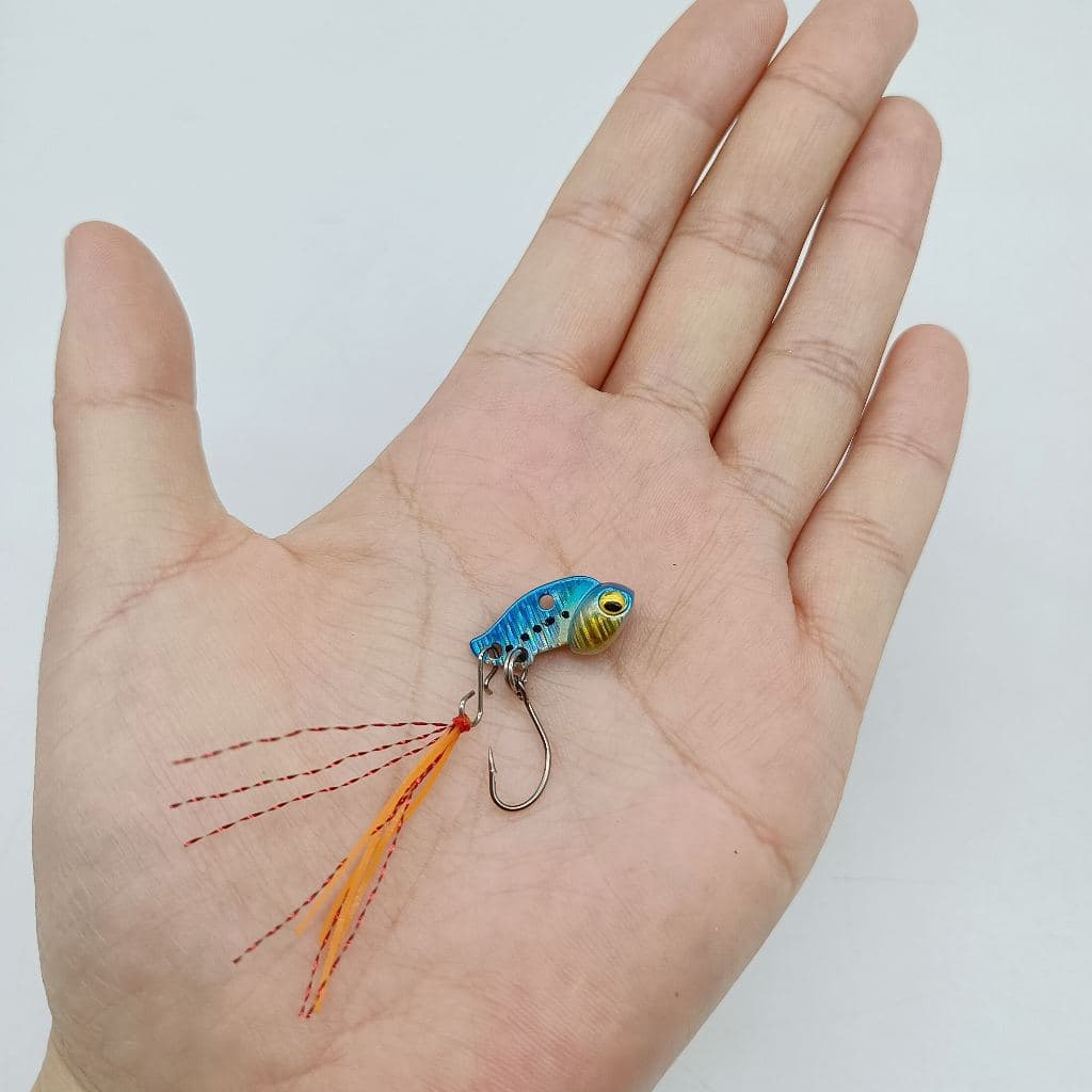 Dupladuoyu 1 Pcs Mini VIB Iscas De Pesca 3g/6g Pequeno Crankbait Spinner Afundando Isca Artificial Dura Takcle
