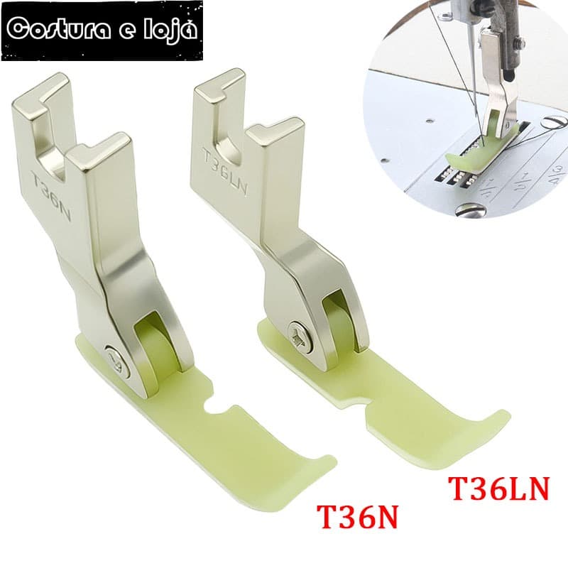 Kit Calcador para Zíper de Plástico Lado Esquerdo e Direito para Máquina Reta Industrial T36N e T36LN