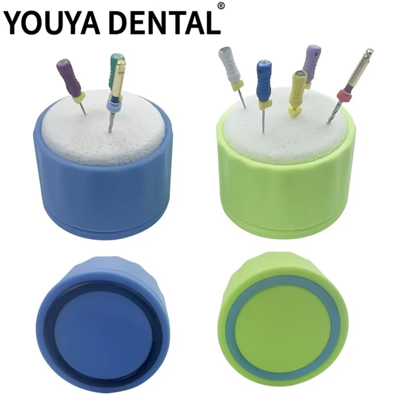 Dental Endo Suporte Raiz Canal Limpeza Espuma Arquivo Brocas Bloco Titular Endodontic Caixa De Lavagem Com Esponja