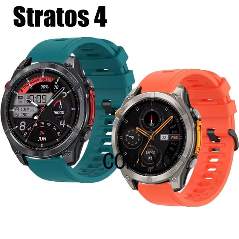 Para Zeblaze Stratos 4 Pulseira De Smartwatch Relógio Inteligente Silicone Macio Esportes Feminino Masculino Banda Ao Ar