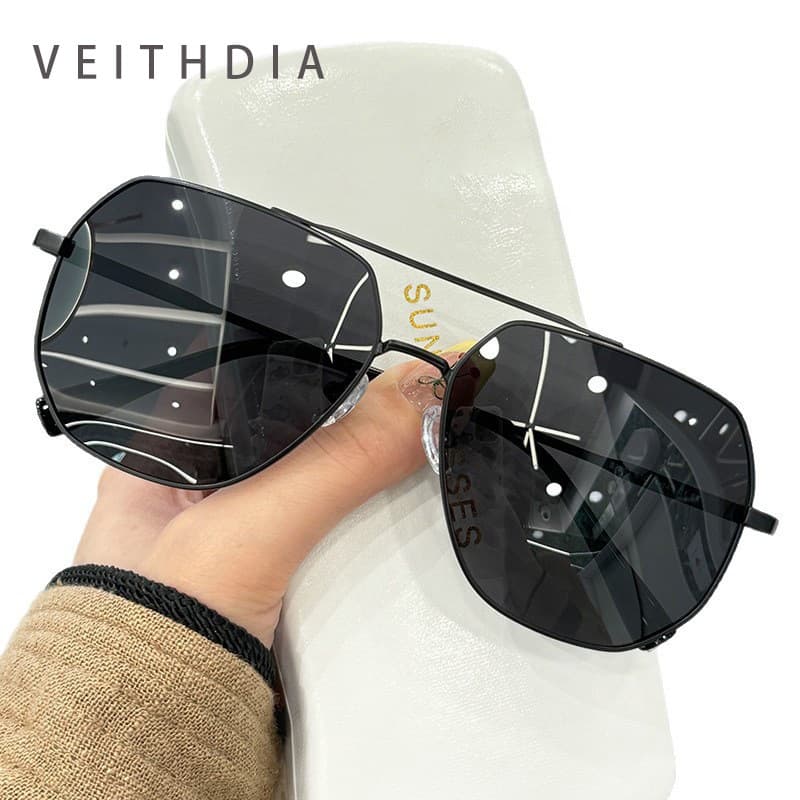 VEITHDIA Novos Óculos De Sol Piloto Para Dirigir Masculino Anti-UV400 Polarizados 31286