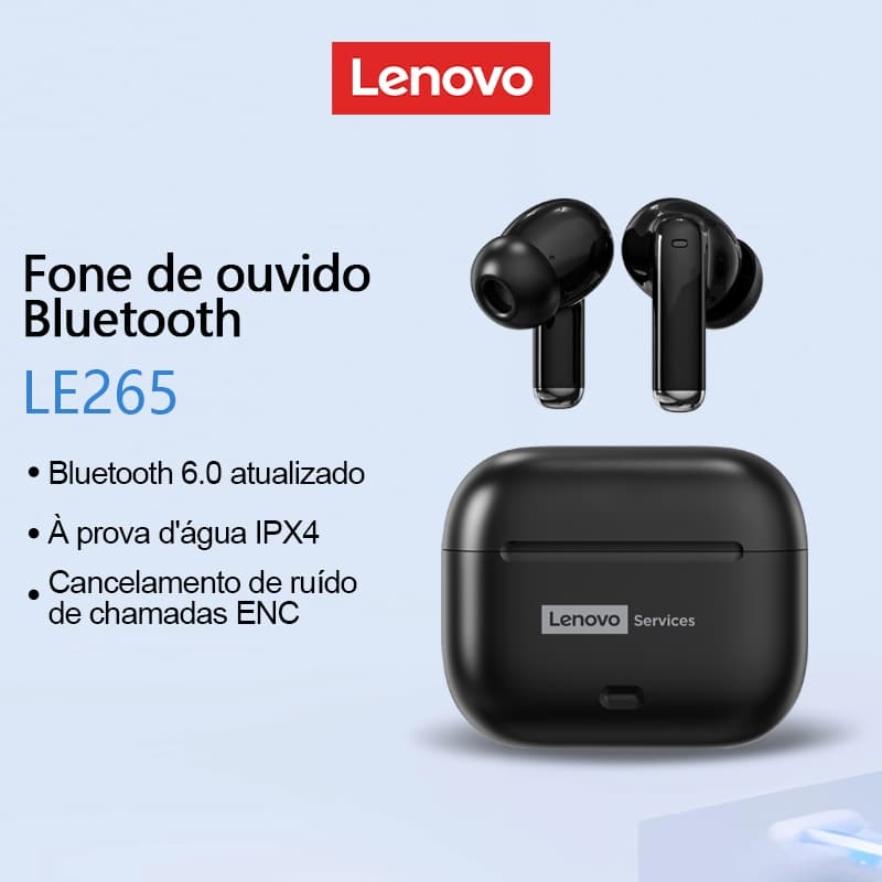 Lenovo LE265 Fones De Ouvido Sem Fio Bluetooth HiFi Sound Latência Ultrabaixa À Prova D'água 6.0